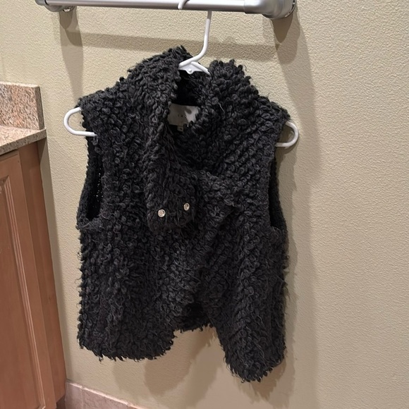 IRO Cattleen woman's dark grey fuzzy vest - Picture 1 of 11